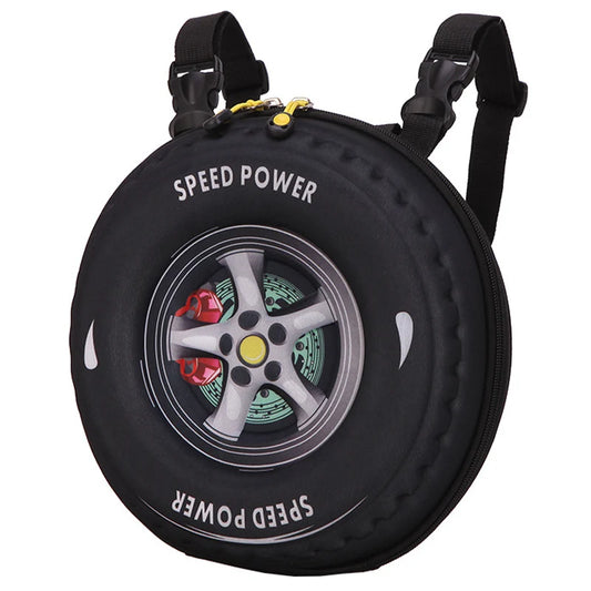3D Car Tire Kindergarten School Bag for Boys, Cute Toddler Children's Backpack