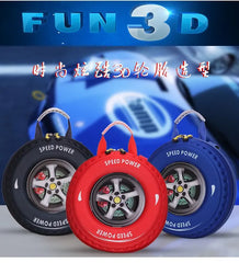 3D Car Tire School Bag Style Children's Backpack 24X24X13CM