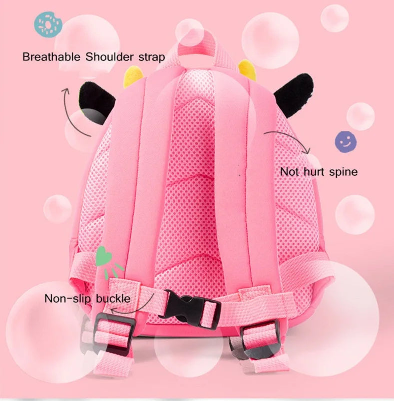 3D Cartoon Children Backpacks School Bags Baby Neoprene Backpack