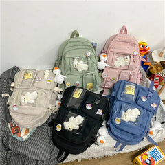 3D Doll Women Backpack Harajuku Female School Bag Large Capacity