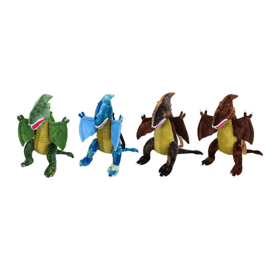 3D Dinosaur Plush Backpack Soft Storage Birthday Gift Pack