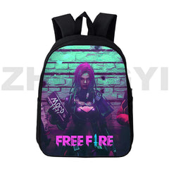 3D Fire Garena Backpack Assault Game Backpack Women 12/16 Inch Laptop Travel Pac