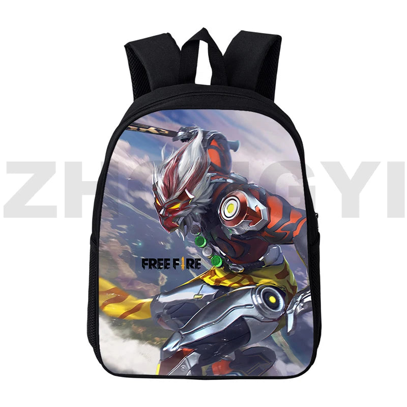 3D Fire Garena Backpack Assault Game Backpack Women 12/16 Inch Laptop Travel Pac