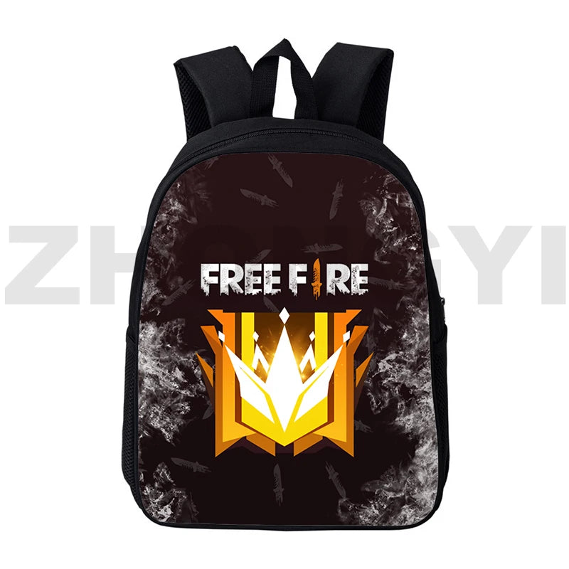 3D Fire Garena Backpack Assault Game Backpack Women 12/16 Inch Laptop Travel Pac