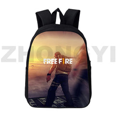 3D Fire Garena Backpack Assault Game Backpack Women 12/16 Inch Laptop Travel Pac