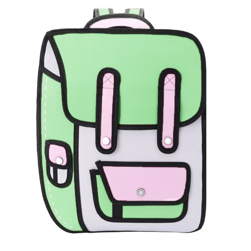 3D Jump Style 2D Drawing Shoulder Bag