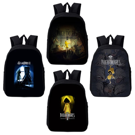 3D Print Little Nightmares 2 Backpack Children School Bags Teenages Daily Knapsa