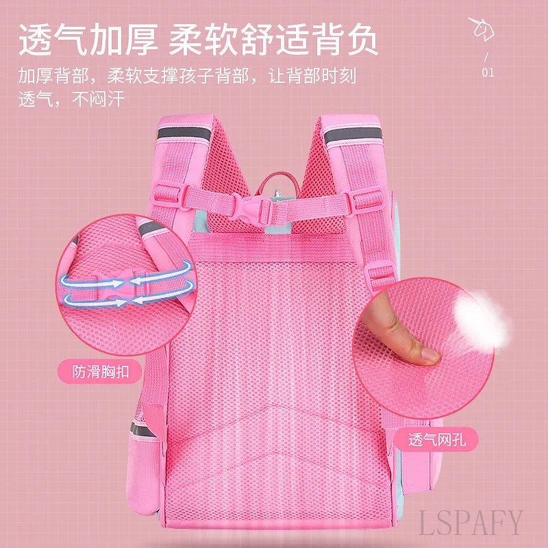 3D Unicorn Primary School Bags for Girls Waterproof Kids Bag School Student