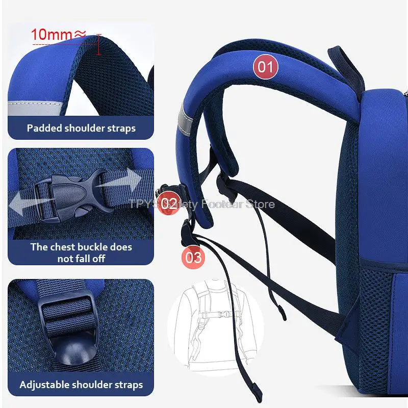 3D Waterproof Backpack For Kindergarten Boys & Girls
