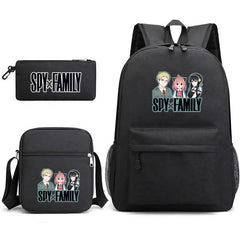 3Pcs Spy x Family Backpack Anime Schoolbag Set for Boy
