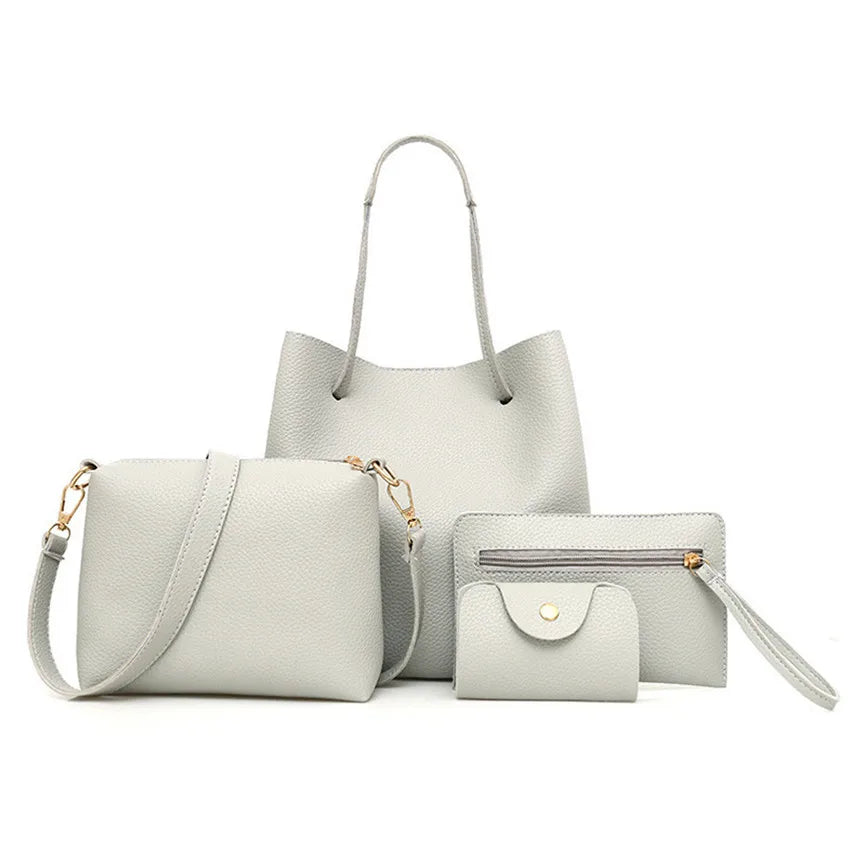 3Pcs Women Bag Du5423 Set with Wallet and Crossbody Purse