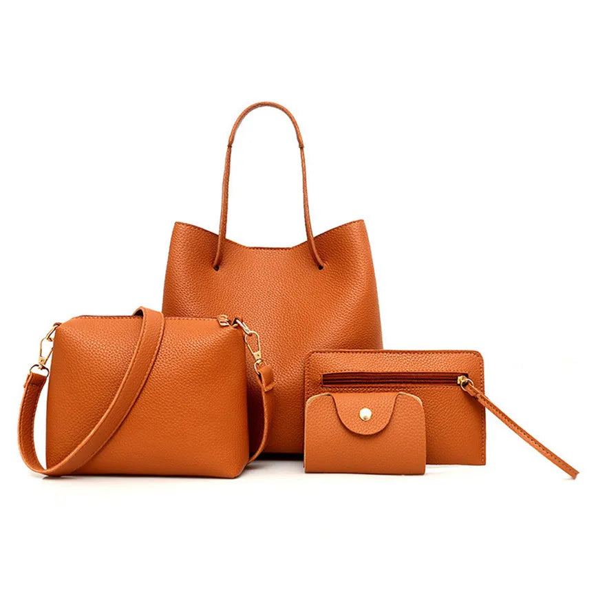 3Pcs Women Bag Du5423 Set with Wallet and Crossbody Purse