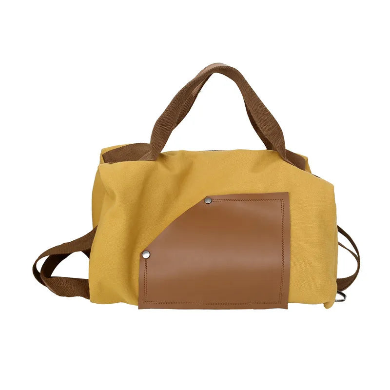 Canvas Casual Travel Handbag Backpack High-capacity Book Bag