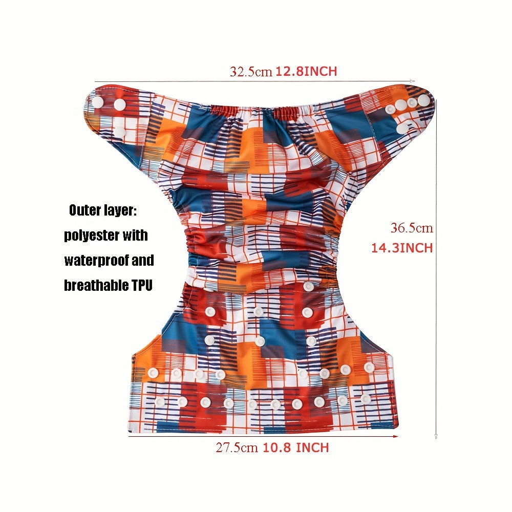 Washable Reusable Cloth Pocket Nappy Diaper for Baby 0-2yr Girl Boy w/ Insert