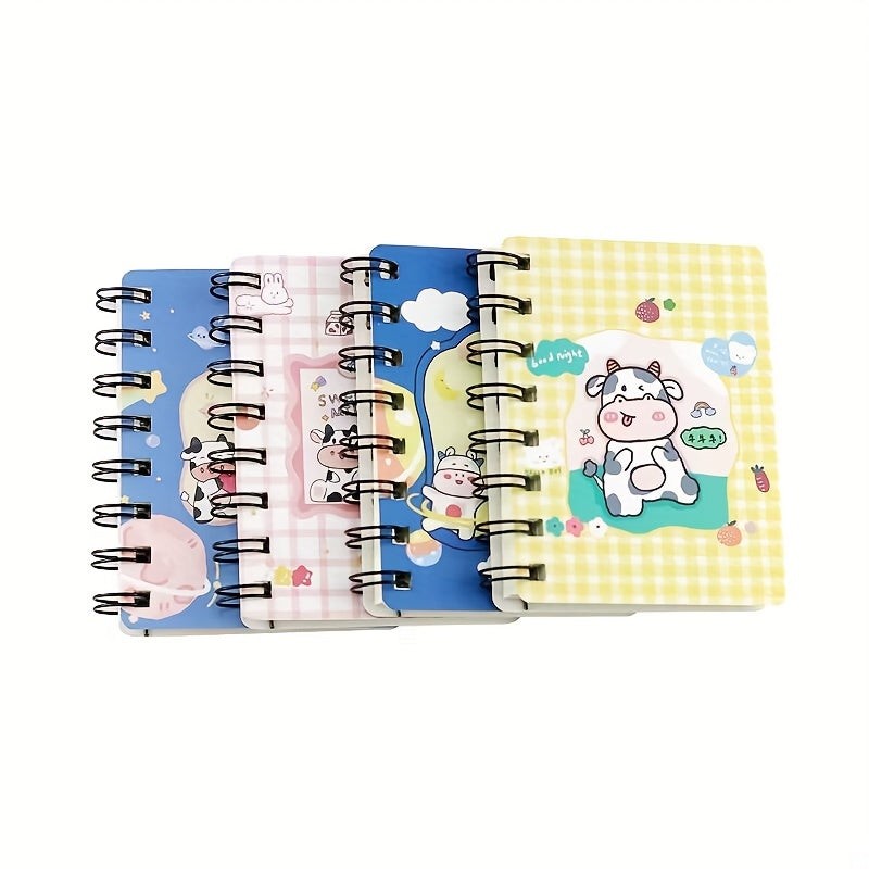 Cartoon Cow Coil Book Mini Spiral Notebook