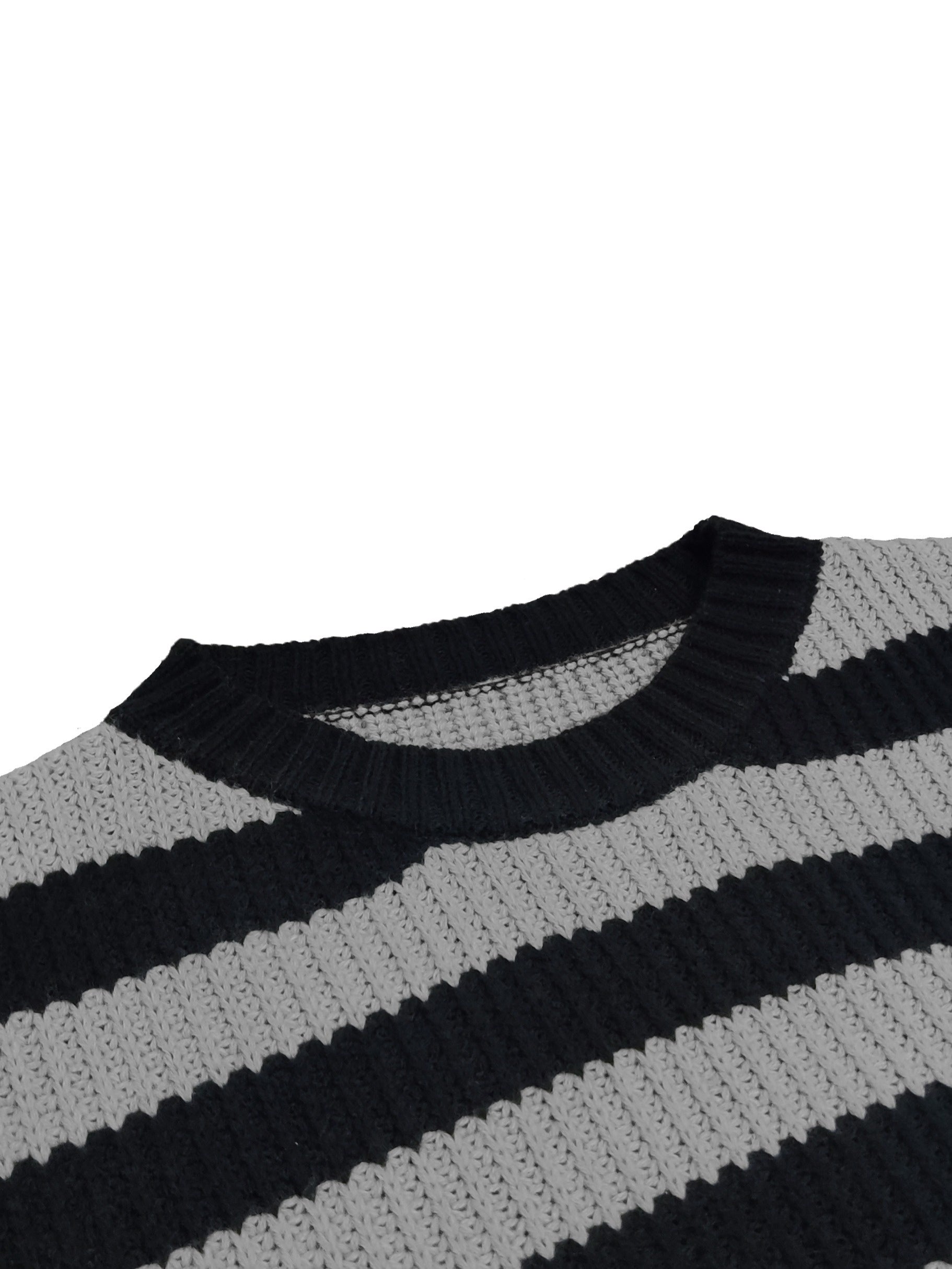  Casual Sweater Women's Plus Stripe Print Long Sleeve