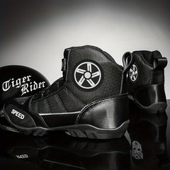 Men's Vintage High Top Motorcycle Riding Boots Non Slip Durable Shoes