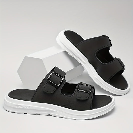 Men's Buckle Slide Sandals Casual Non Slip Shoes Open Toe Shoes