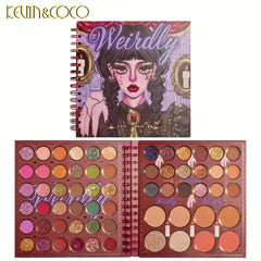 Long-Lasting 62-Color Eyeshadow Palette - Pearly Matte & Bright Earth Tones