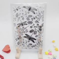 Dragonfly Flower Seal Stamps Transparent Stamps For Card Making