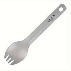 Titanium Dinner Fork and Spoon Set for Camping Hiking Picnic