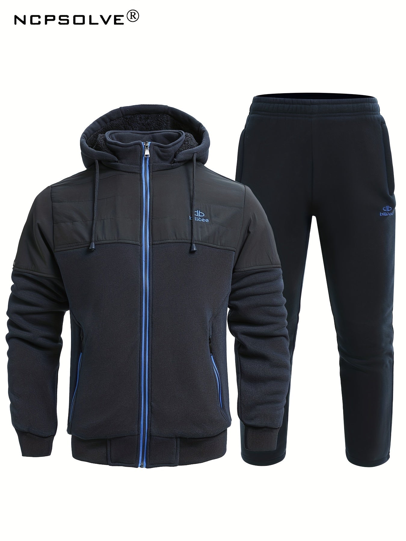 Men's Active Hooded Jacket & Stretch Pants for Outdoors