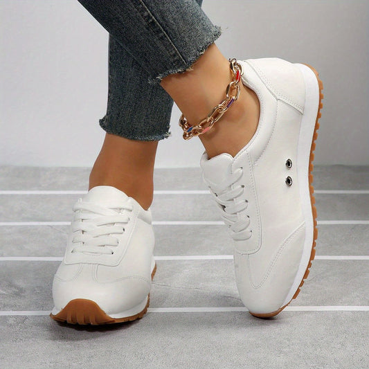 Women's Lace Up Sneakers Lightweight Low Top Trainers