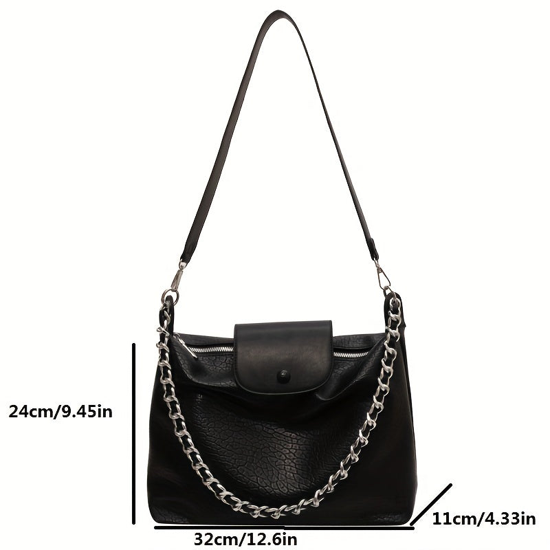 Retro Hobo Bag PU Leather Tote Women's Shoulder Handbag