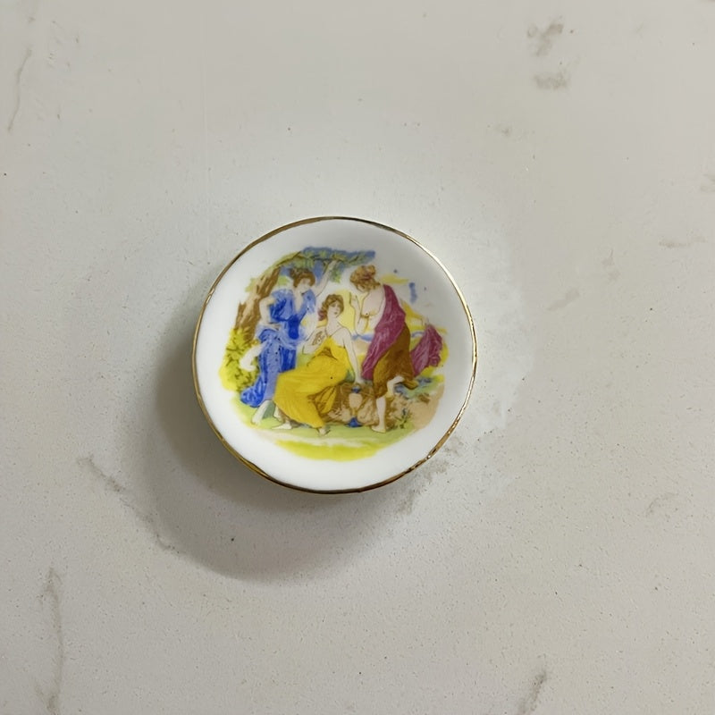 European Royal Style Mini Ceramic Bowl - Cabbage Patch Doll