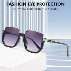 Large Frame Sunglasses Metal PC Modern Multilateral for Sports Driving