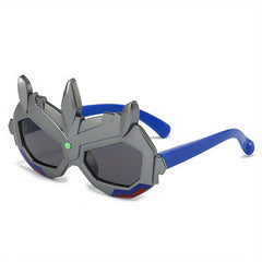 Cartoon Frame Silicone Sunglasses for Kids, Foldable Sun Protection