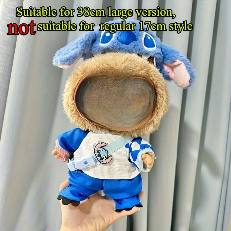 6pcs Labubu Stitch Doll Clothing Set Overalls Accessories Toy