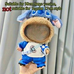 6pcs Labubu Stitch Doll Clothing Set Overalls Accessories Toy