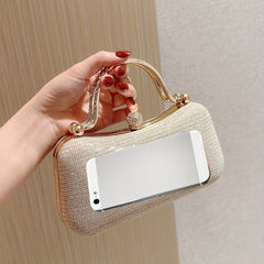 Rhinestone Glitter Chain Handbag Elegant Frame Purse