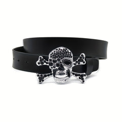 Rhinestone Inlaid Skull Rivet Belt Punk Y2K Hip Hop Gothic Belt