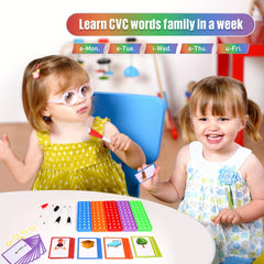 CVC Learning 100 Word Activities Set with Flashcards Phonics Games