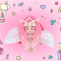 Pink Plush Anime Character with Wings & Crown Stuffed Toy