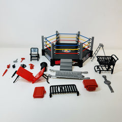 Mini Wrestling Action Figures and Accessories with 12 Wrestlers