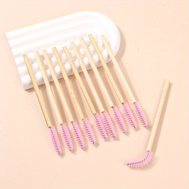 10pcs Eyelash Mascara Brushes Wands Applicator Mini Nylon Brush Set
