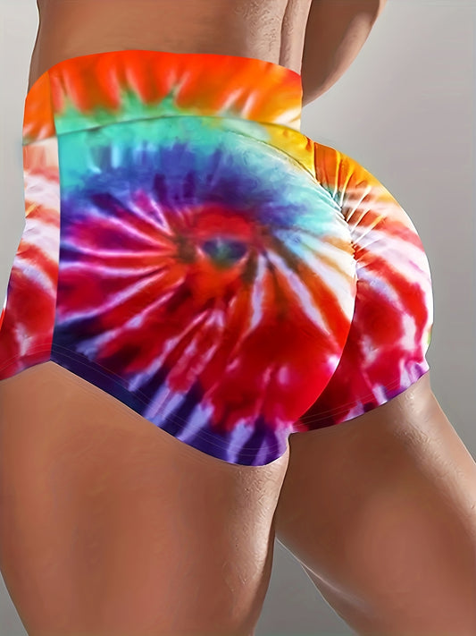 Tie Dye Yoga Shorts for Women - Stylish Activewear for Summer