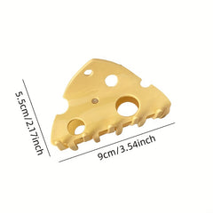 4PCS Yellow Cheese Hair Clip Ponytail Claw Hair Accessories