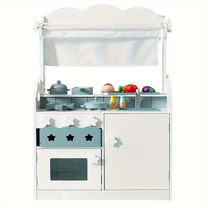 Pink Grocery Store Supermarket Double Side Play Kitchen With Toy Food