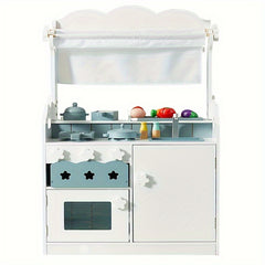 Pink Grocery Store Supermarket Double Side Play Kitchen With Toy Food