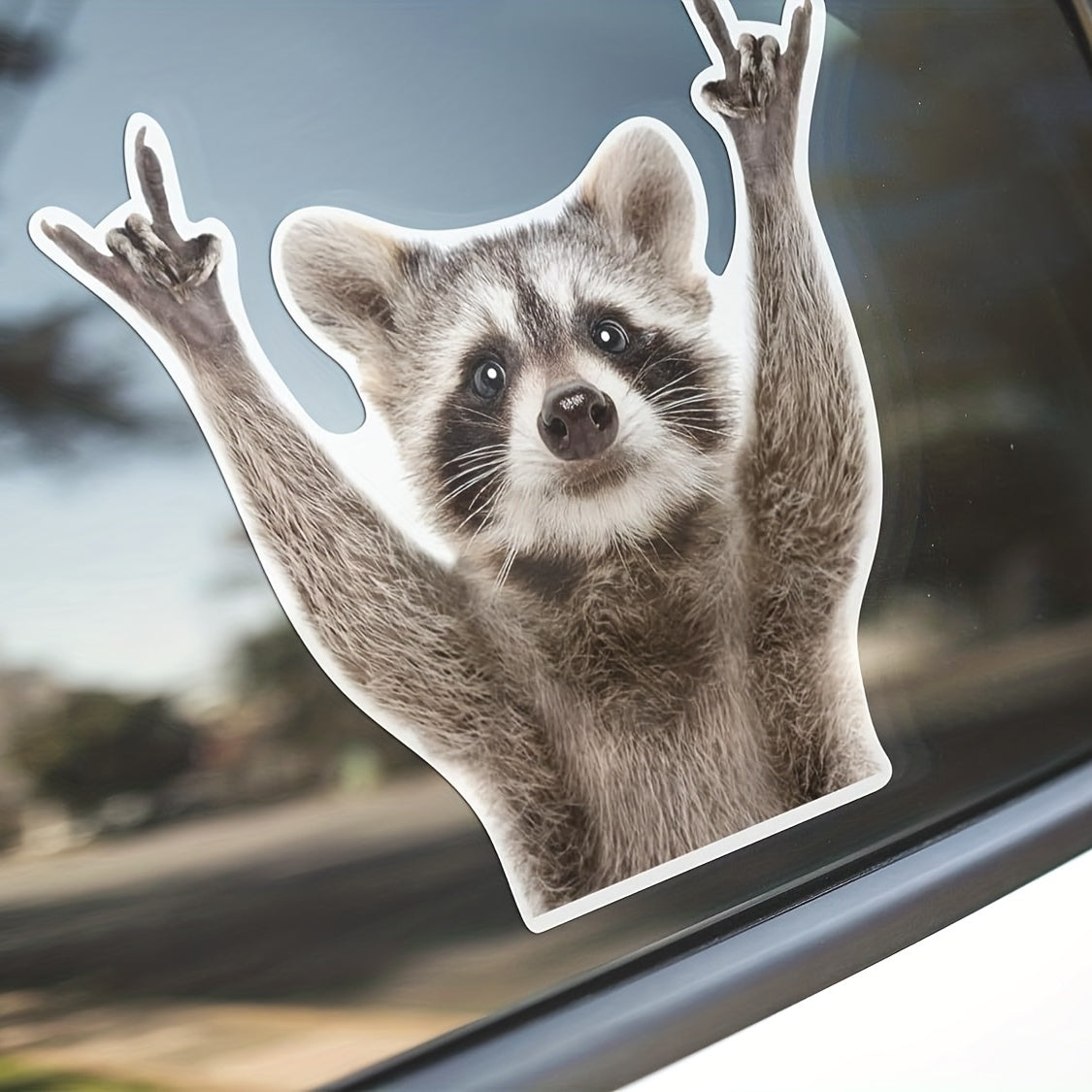 Funny Raccoon Car Decal 5.5 Inches Sticker