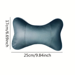 Car Headrest Faux Leather Neck Pillow Soft Seat Rest Cushion Auto SUV Decor