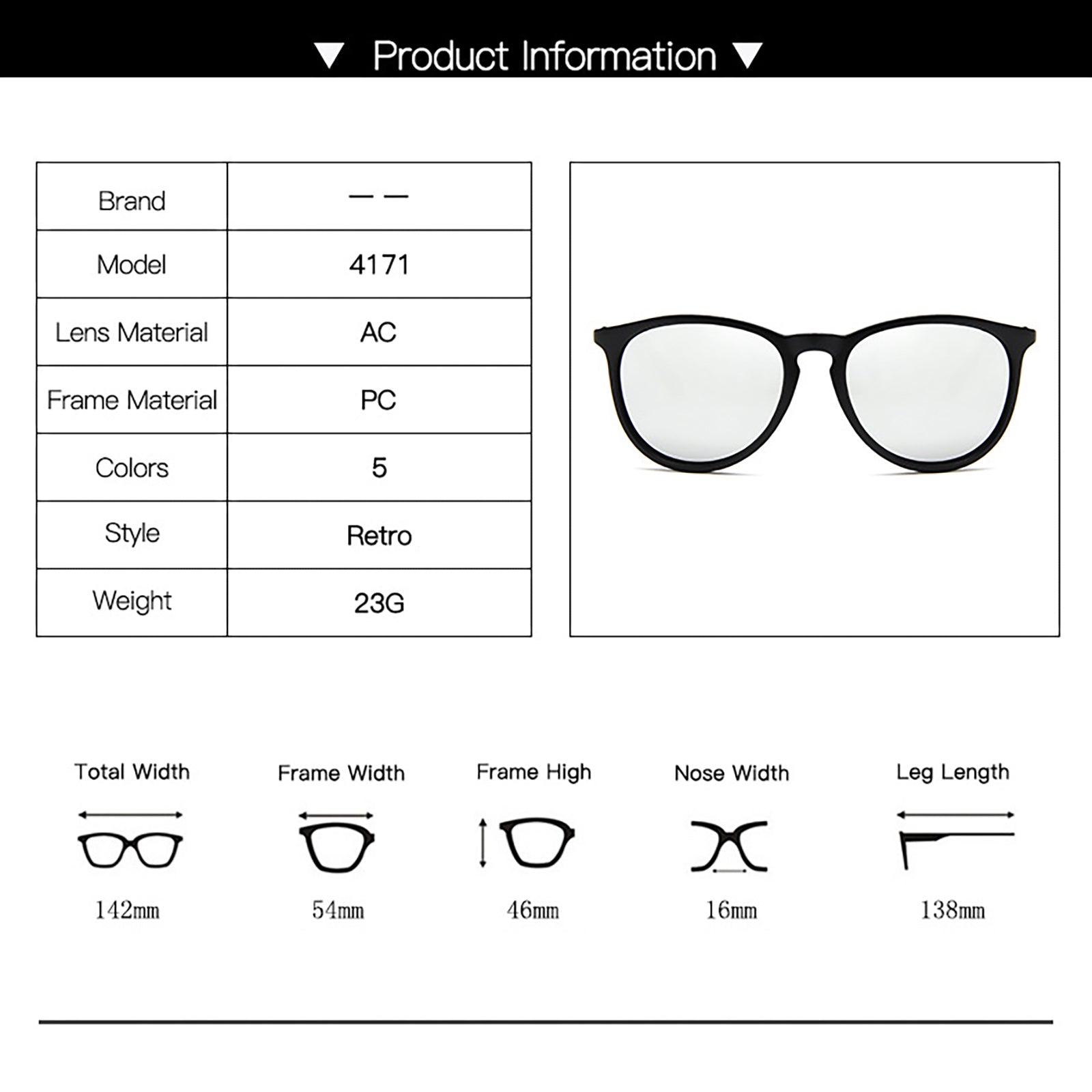 Men's Round Classic Retro Sunglass