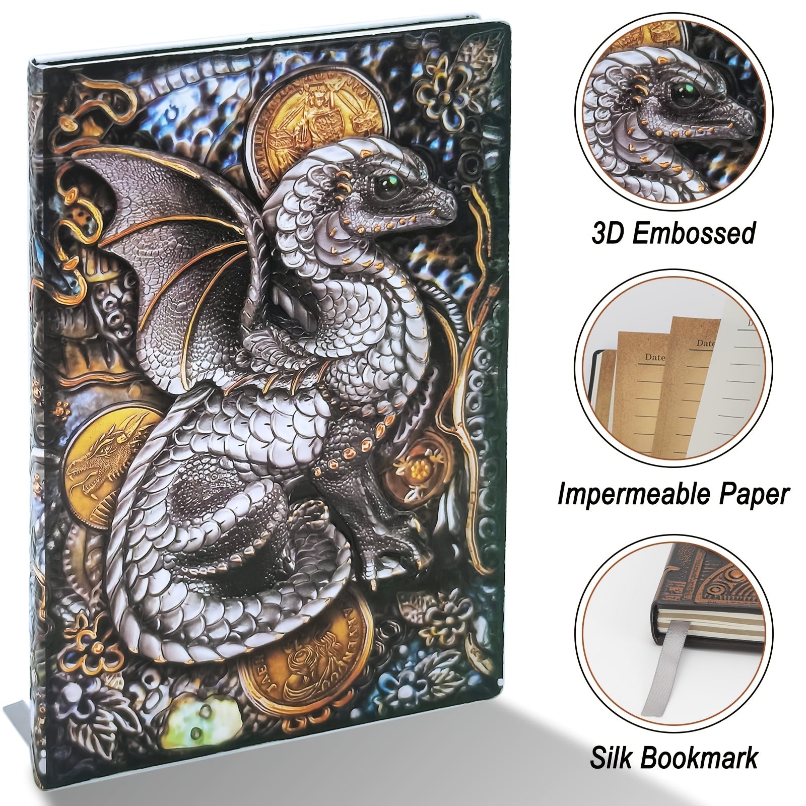 Vintage European Style PU Leather Notebook - Business Gift or Office Accessory