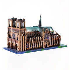 Colorful Paris Notre Dame 3D Metal Assembly Model Puzzle DIY