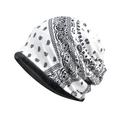 Vintage Bohemian Style Fleece Knitted Hat & Scarf Set