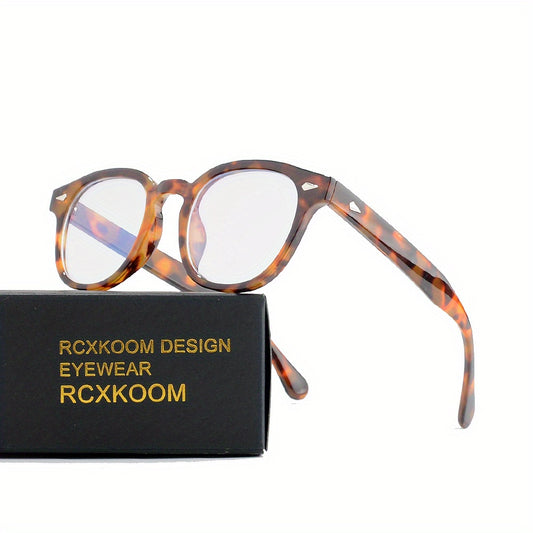 Vintage Round Light Block Glasses Unisex Clear Lens Round Frames